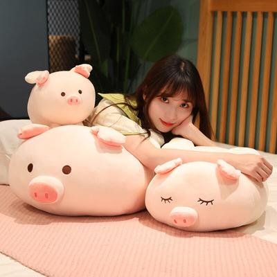 Søt Plysj Piggy Dyeleker Utstoppet Myk Squishy Pig Pute Kawaii Angel Pig Sofa Pute for barn Jenter Gaver