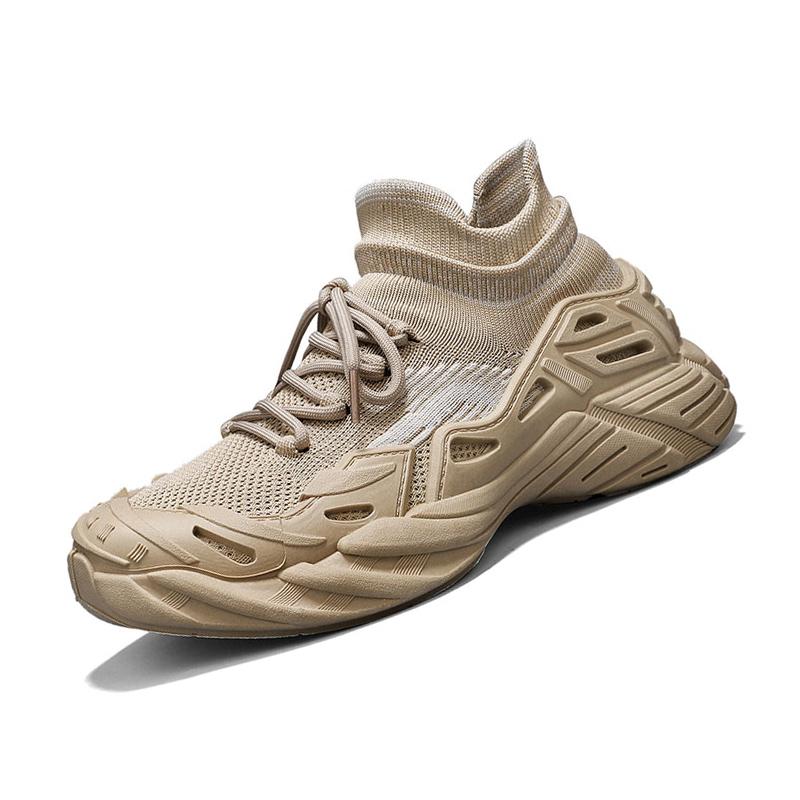 2025 Breathable Women Men's Mesh Shoes Thick-soled Sports Casual Shoes Anti-slip Outdoor Sports Shoe Knitted Socks Casual Shoe