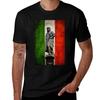 Christopher Columbus Statue With Italian Flag Tshirt Mechanic Work Tee Shirt