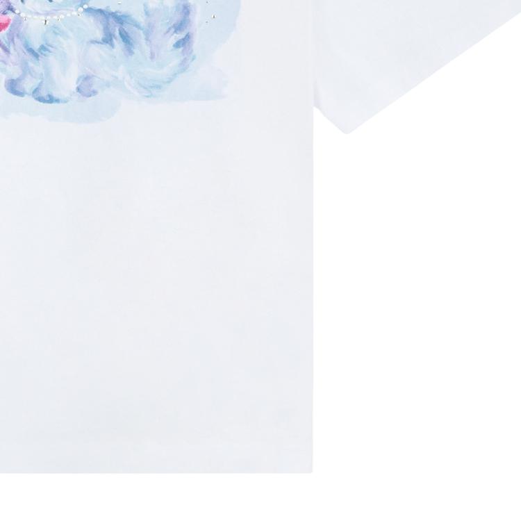 WE11DONE Autumn Winter Cat Short Sleeve T-Shirt Unisex Tops White WD-TT3-25-744-U-WH