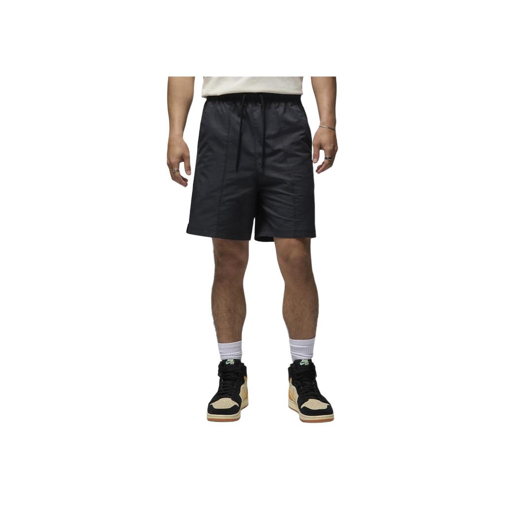 Jordan Solid Color Stitched Woven Drawstring Breathable Casual Shorts Men bottoms Black FN4550-010