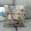 London, Paris Tower, Uk Digital Printing Short Plush Pillow Covers Decorative For Car Sofa Office Cushion Cover Home Goods