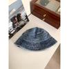 Korean-style fashionable vintage fisherman hat for women, suitable for spring, summer, and autumn, versatile and face-slimming, denim bucket hat