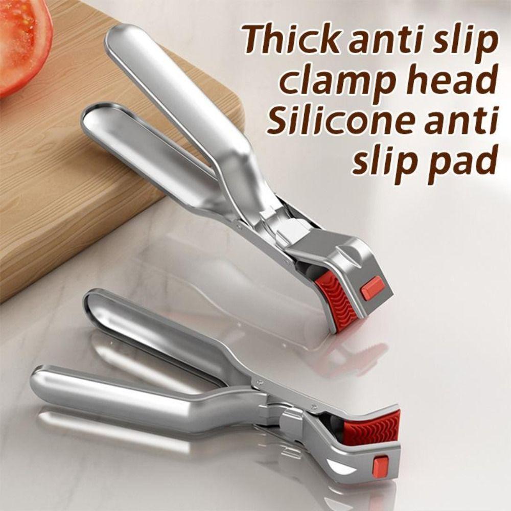 1Pcs Thickened Anti-scalding Clip Stainless Steel Pot Pan Gripper Clip Dish Clamp  Kitchen Supplies