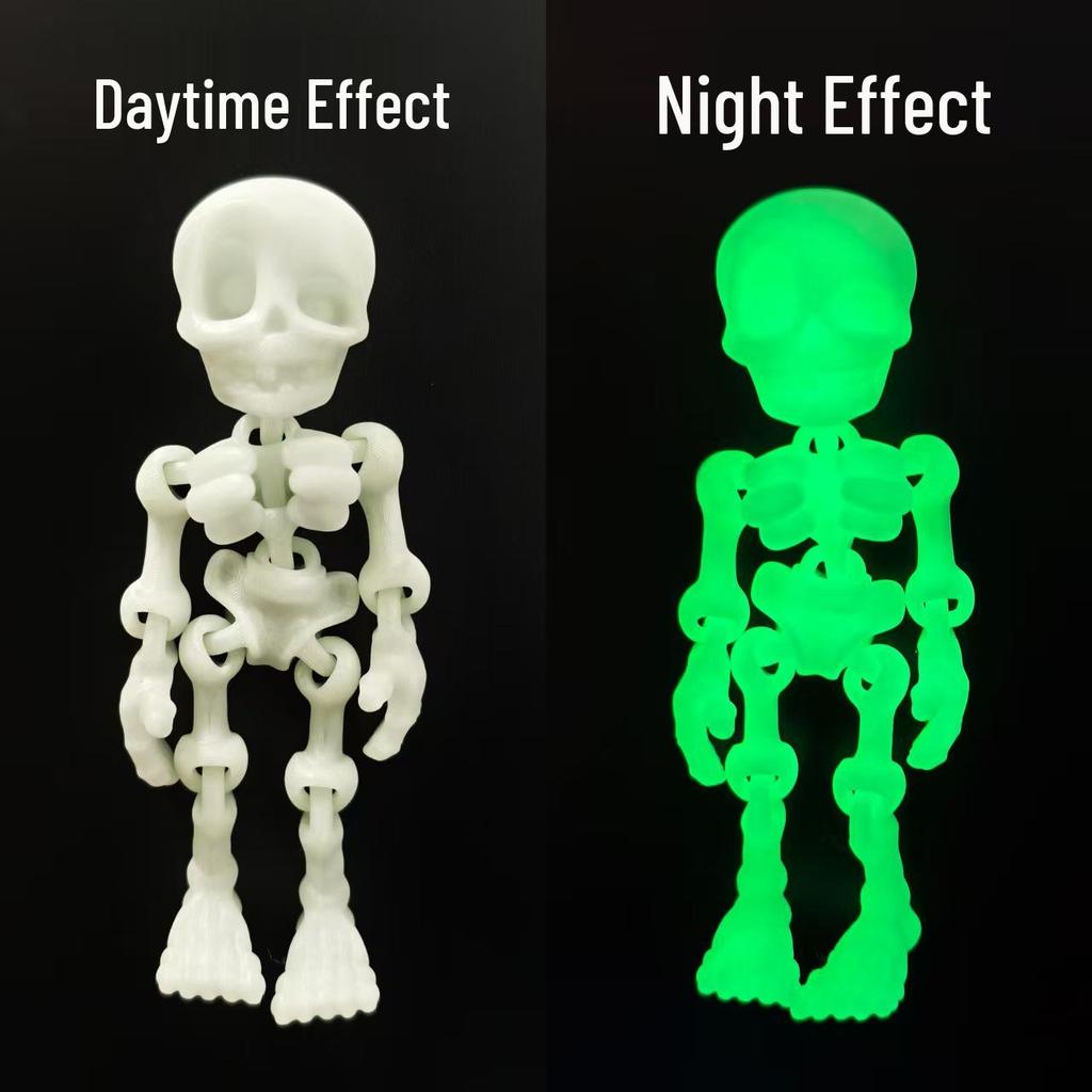 3D Printed Movable Skeleton Man Refrigerator Magnet - Halloween Decoration Model