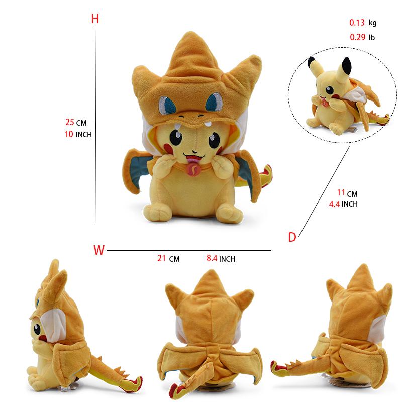 Cos Eevee Pikachu Cosplay Plüschtiere Pikachu Peluche Lucario Stofftierpuppe Sammlerstück Geschenk, Cartoon 20-30CM