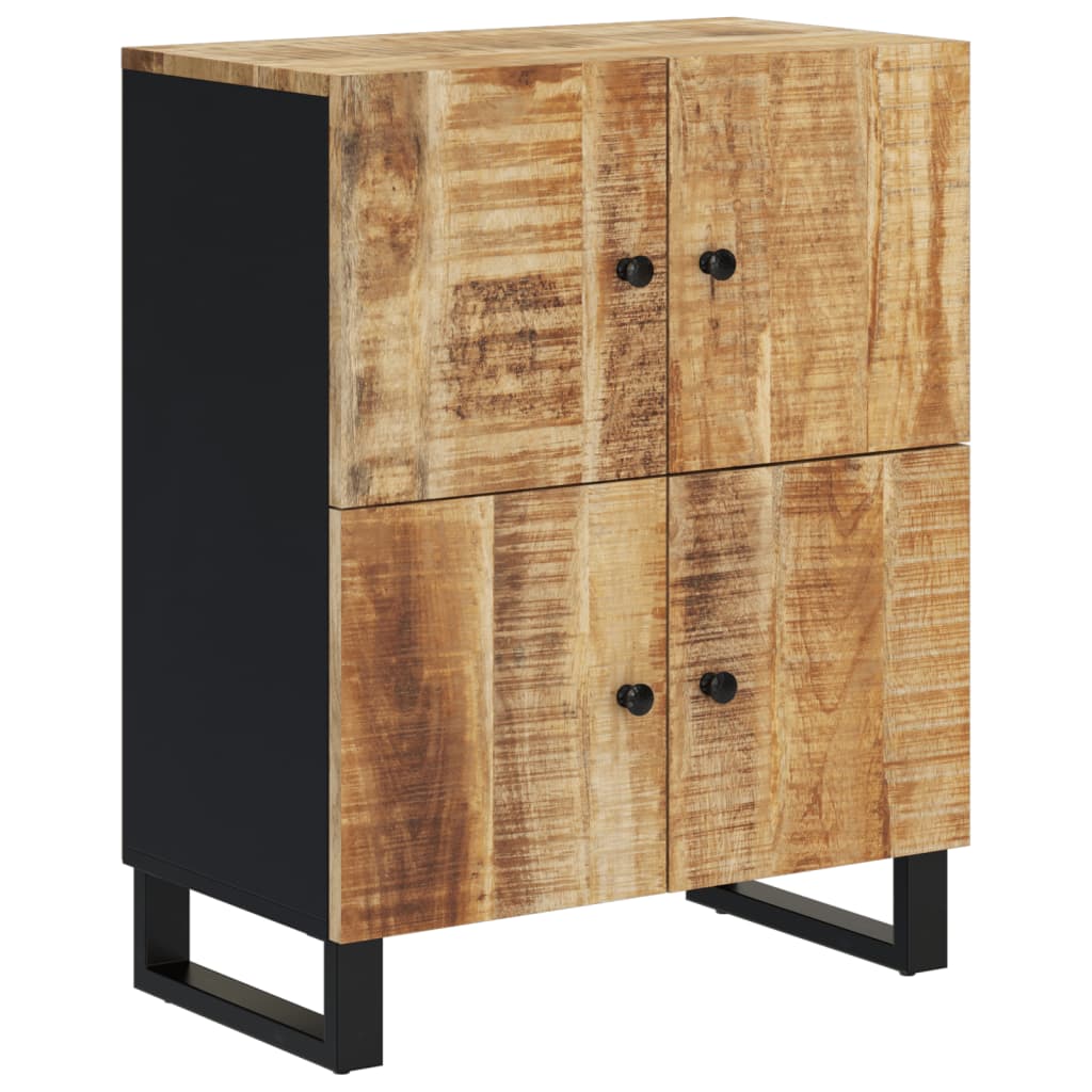 Sideboard with 4 Doors 60x33x75 Cm Solid Mango Wood