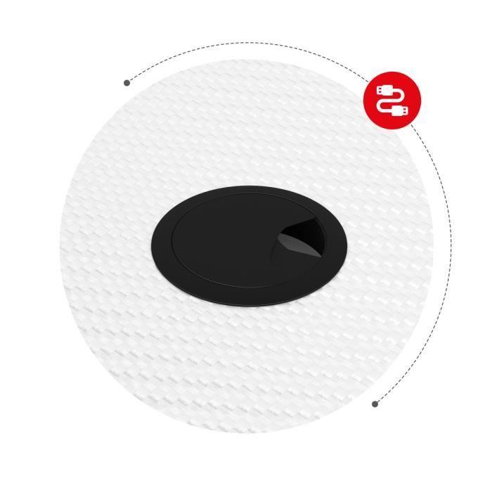 Bureau Gaming HUZARO HERO 1.4 Blanc, Bureau Ergonomique, PC Gaming, Informatique, Gamer, Bureau Jeux, 100x50x75cm