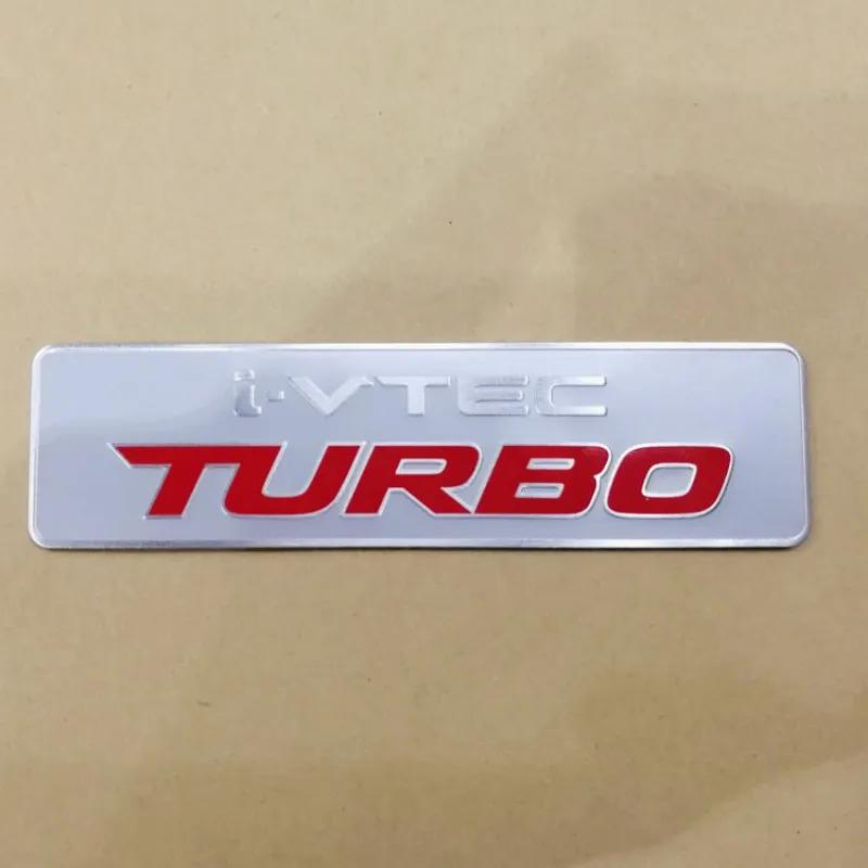 3D Aluminum i VTEC TURBO iVTEC Car Styling Sticker Emblem Body Rear Tail Gate Badge For Honda City CIVIC Fit Accord Jazz CRV XRV akp256