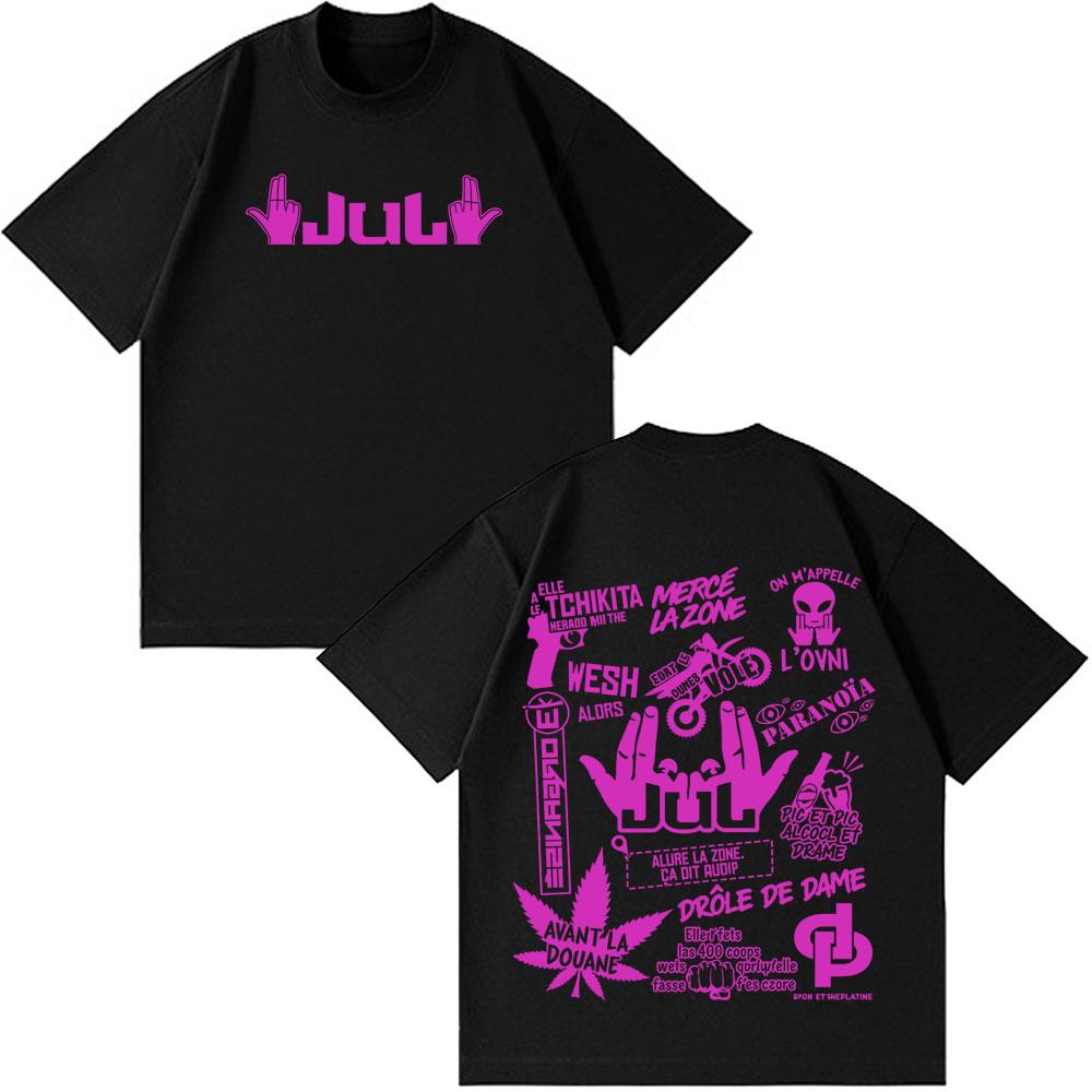 Rapper Jul Print TShirt Men Women Hip Hop T-shirt Cotton Loose Casual Gothic Punk Aesthetic T