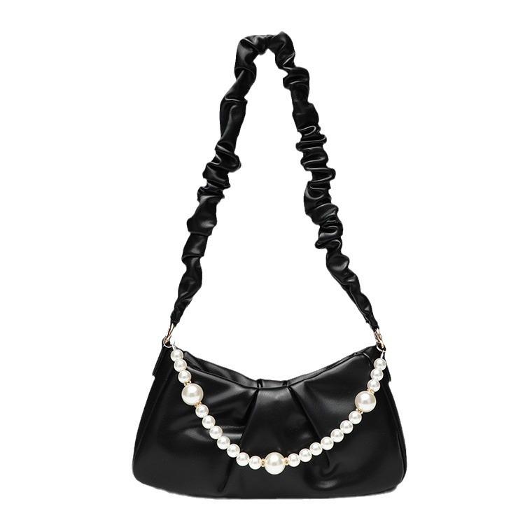 French Niche Cloud Bag Women'S Fashion Pleated Armpit Bag High-End Versatile Shoulder Messenger Bag