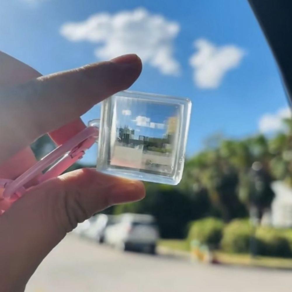Creative Crystal Pixel Filter Pixel Prism Lens Photography Filter Creative Pixel Mosaic Blocks Art Portable Bag Pendant Unique