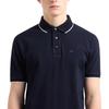 Emporio Armani Logo Embroidered Polo Shirt Men Polo Shirts Navy EM000858-AF12955-UB118