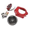 Electric Start Kit Smoother Start Switch Starter Motor Ignition Flywheel Cover for GX160 GX200 5.5HP 6.5HP 4 Stroke