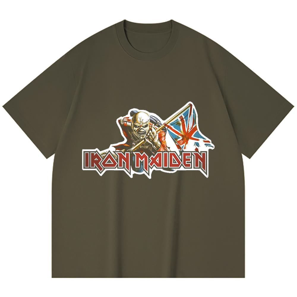 230 Gsm 100% Cotton Heavy Metal T-Shirt  Rock Band Popular Music Print Unisex Heavy Cotton T Shirt