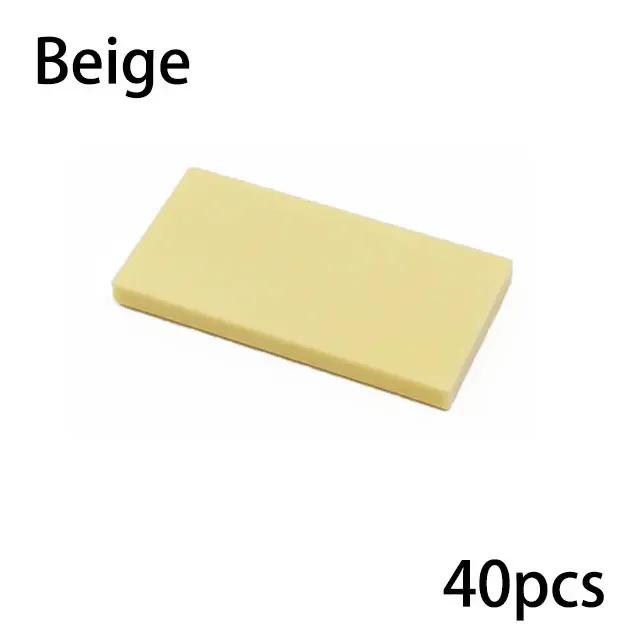 Non-Toxic Compatible 87079 Diy Building Blocks Figures Bricks Smooth 2X4 Ceramic Tile Bricks Educational Creative Size For Children 40Pcs