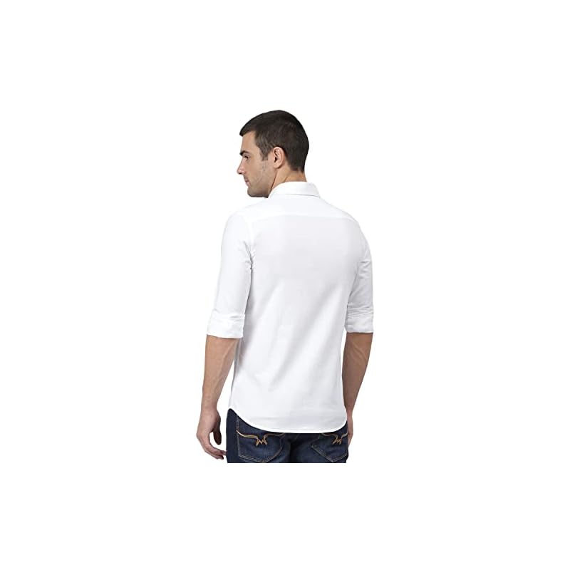 Thomas Scott Mens | Full Sleeve | Solid | Regular Fit | % Cotton | Spread Collar | Casual | Shirt (Ghost White_Xl)