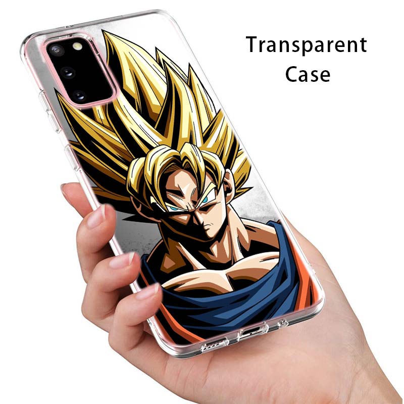 Dragonball Z Saiyajin Transparente Silikonhülle für Samsung Galaxy S22 Pro S21 S20 FE Ultra S10 S10E Lite S9 Plus Handyhülle