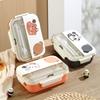 Cute Divides Food Container Stainless Steel Lunch Container Cartoon Kid's Lunch Box  Camping