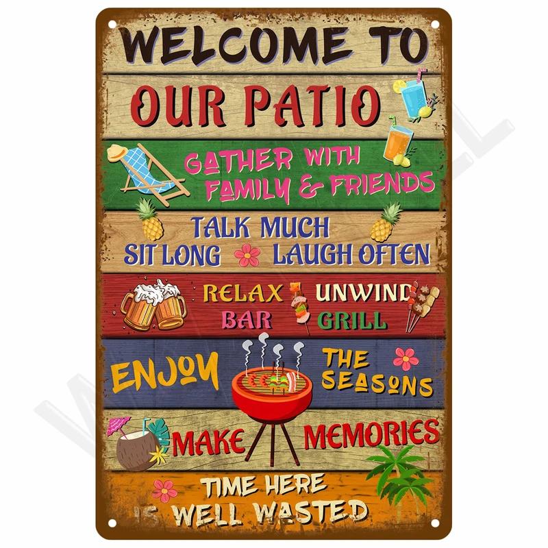 Retro Metal Sign Wall Art Mural Aesthetic Room Home Decor Items Poster Vintage Metal Plate Garage Decoration Tin Sign Plates Bar