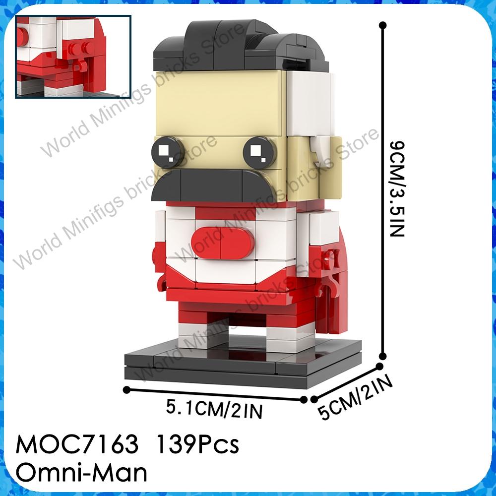 MOOXI MOC Invincibly Brickheadz Mark Omni-Man Anime Movie Figures Compatible Building Blocks Gift Toys For Children Adult Bricks