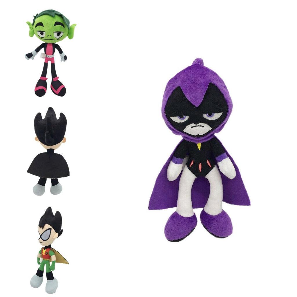 Adorable 10-inch Teen Titans Go Plush Toy Collection Featuring Robin Raven Cyborg