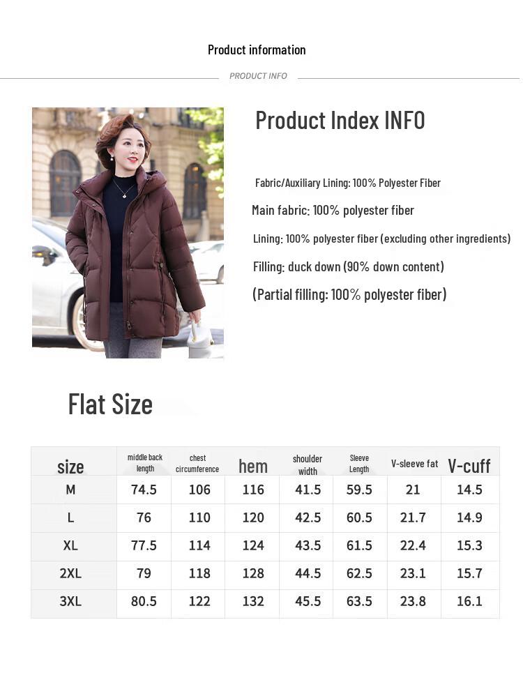 SNOWFLYING Women's Hooded Mid-Length Duck Down Jacket