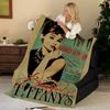 Superstar A-Audrey H-Hepburn Throw Flannel Blanket, Soft Warm, Durable & Washable Cute Cool