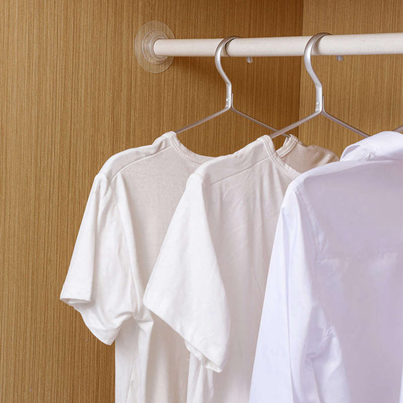 Suport Fix pentru Bară de Perdea Tip Pastă Fără Găuri Bară de Prosop Suport Raft pentru Bară de Agățat Transparent 4 Buc