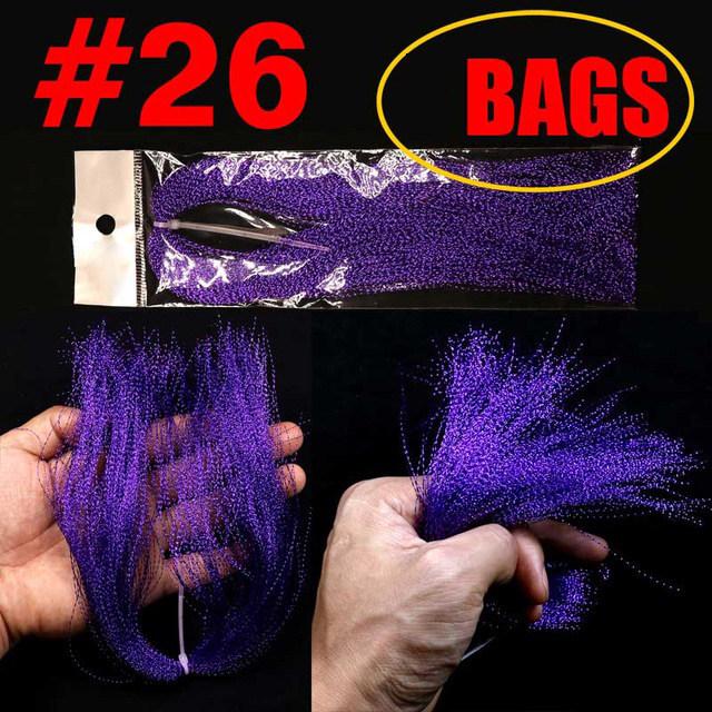 UV Spiral Bright Silk Feather Hook Tying Material for Sea Fishing