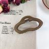 Milk Tea Color Large Hair Claw - Korean Style Fashionable Hollow Out Shark Clip for Women's Updos