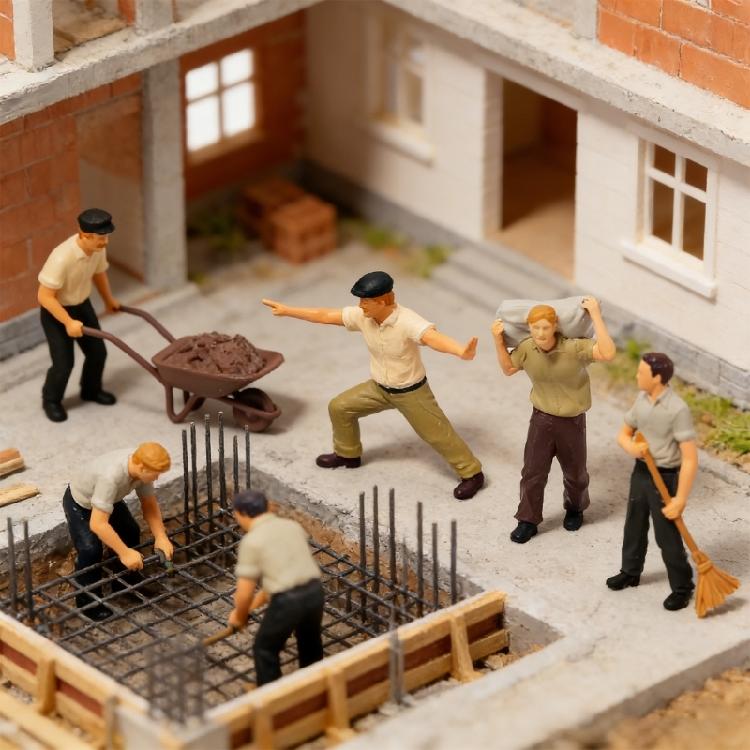 Precisions Crafted 1:64 Scale Resin Construction Scene Model For Enthusiasts And Hobbyists