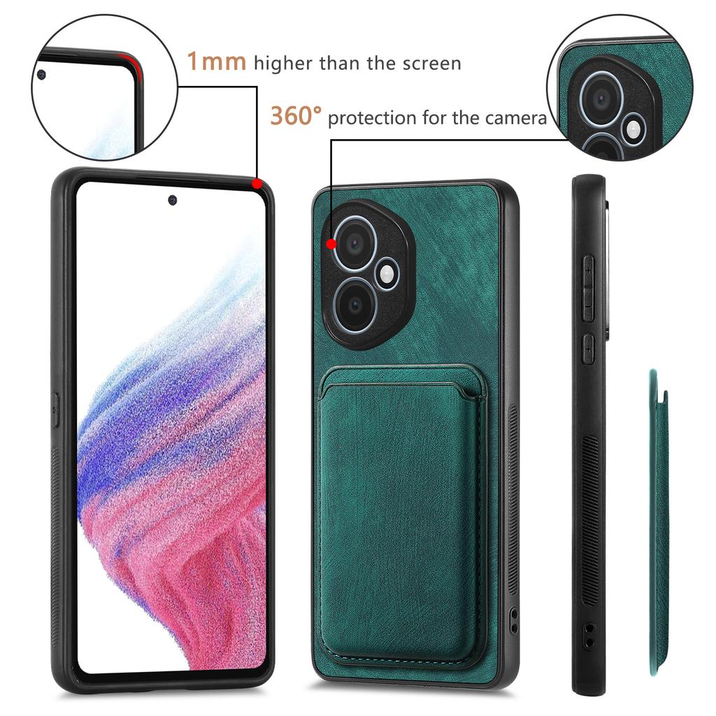 For Honor 400 5G (Global) Magnetic Case Leather Back Cover with Detachable Card Holder