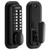 Mechanical Keyless Entry Door Lock, 2.0 Code Upgrade, 4-7 Digits Code, Single-Sided Push Button Combination Mechanical Keypad Door Knob, Auto Locking,