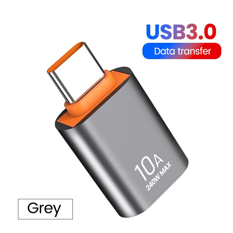 10A USB 3.0 auf Typ C Mini Schnelltransfer USB Typ C Buchse auf USB PD Adapter Geeignet für Mobilcomputer Autoladegerät Konverter