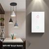 AEE4-Tuya US Plug Wifi Smart Wall Switch No Neutral Wire Touch Sensor LED Light Switches Smart Home Alexa Google