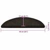 VidaXL Self-Adhesive Stair Treads 30 Pieces 56 X 17 X 3 Cm Dark Brown Semicircular 3365685