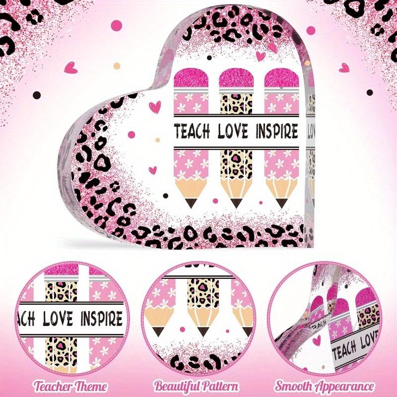 "Teach Love Inspire" Teacher Keepsake - Acrylic Appreciation Gift for Educators & Nurses