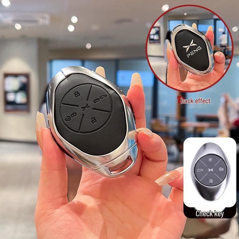 Xiaopeng Key Case for P7/P7i/P5/G6/G3/G3i/G9 Models - Metal Shell, Unisex Standard