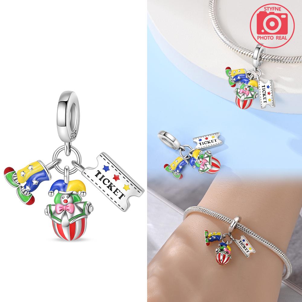 Кулон-клоун для браслета-шарма Медный металл Цвета Разработан для компонентов браслета-шарма Медный металл Цвета Аутентичный Оригинальный Браслет Высокий