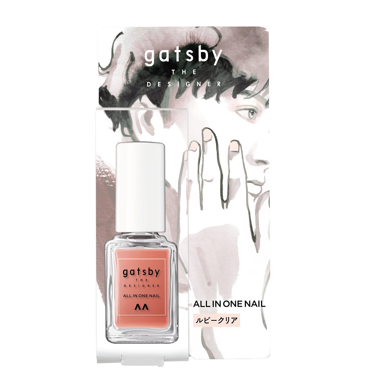

Gatsby The Designer Nail Ruby Clear All-in-One Polish, [Men s Manicure]