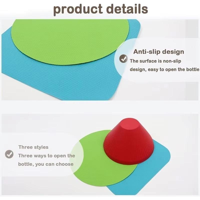 1/3pcs Rubber Can Opener Pad Gripper Bottle Lid Openers Reusable Grip Aid Seniors Easy Grip for Opening Jars and Bottle Lids 6