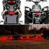2Pcs Trailer Truck RV 24 LED Oval Brake Tail Light Rear Stop DRL Marker Red Lamp