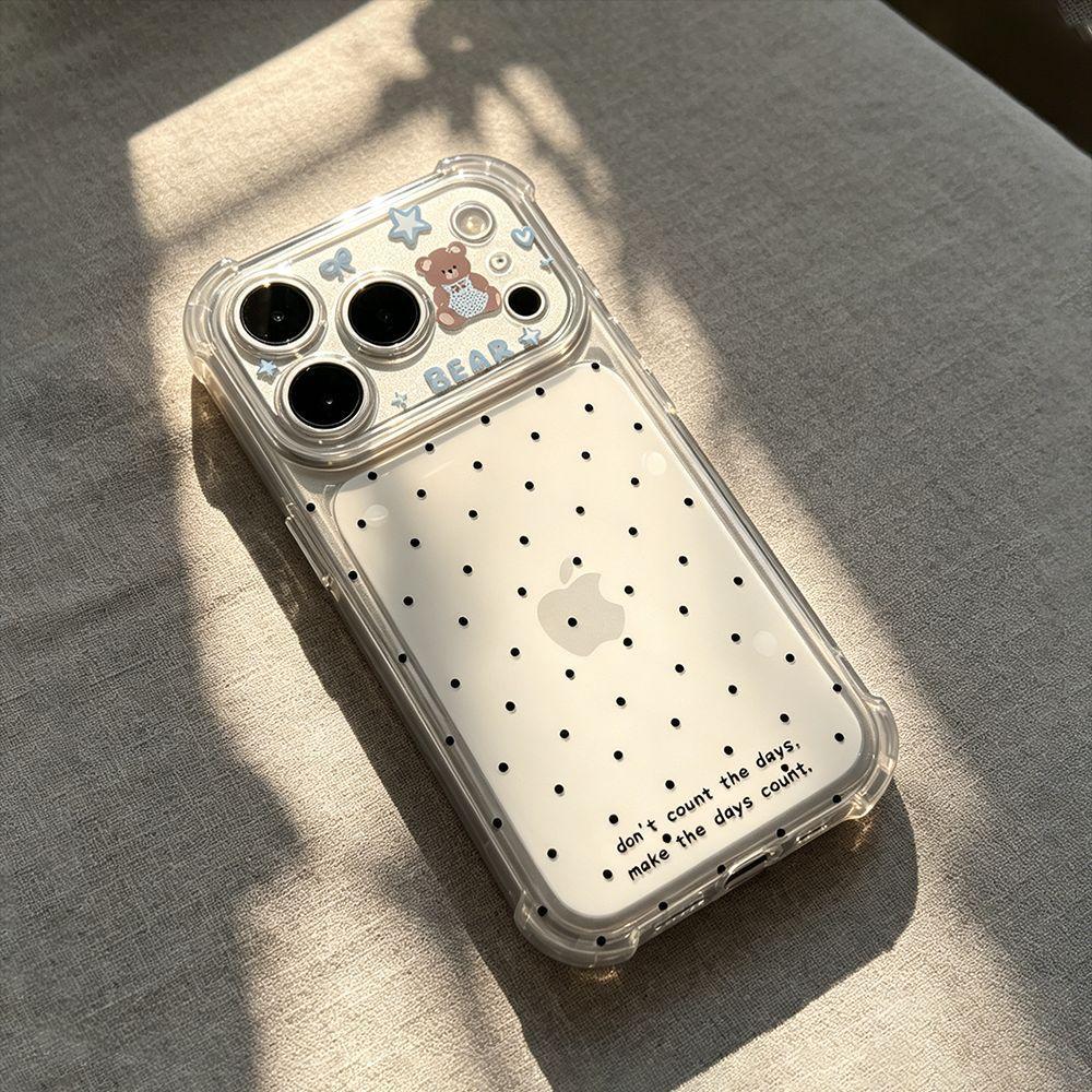 Polka dot bear is suitable for Apple oppo airbag mobile phone case transparent new VIVO Huawei iPhone11Pro