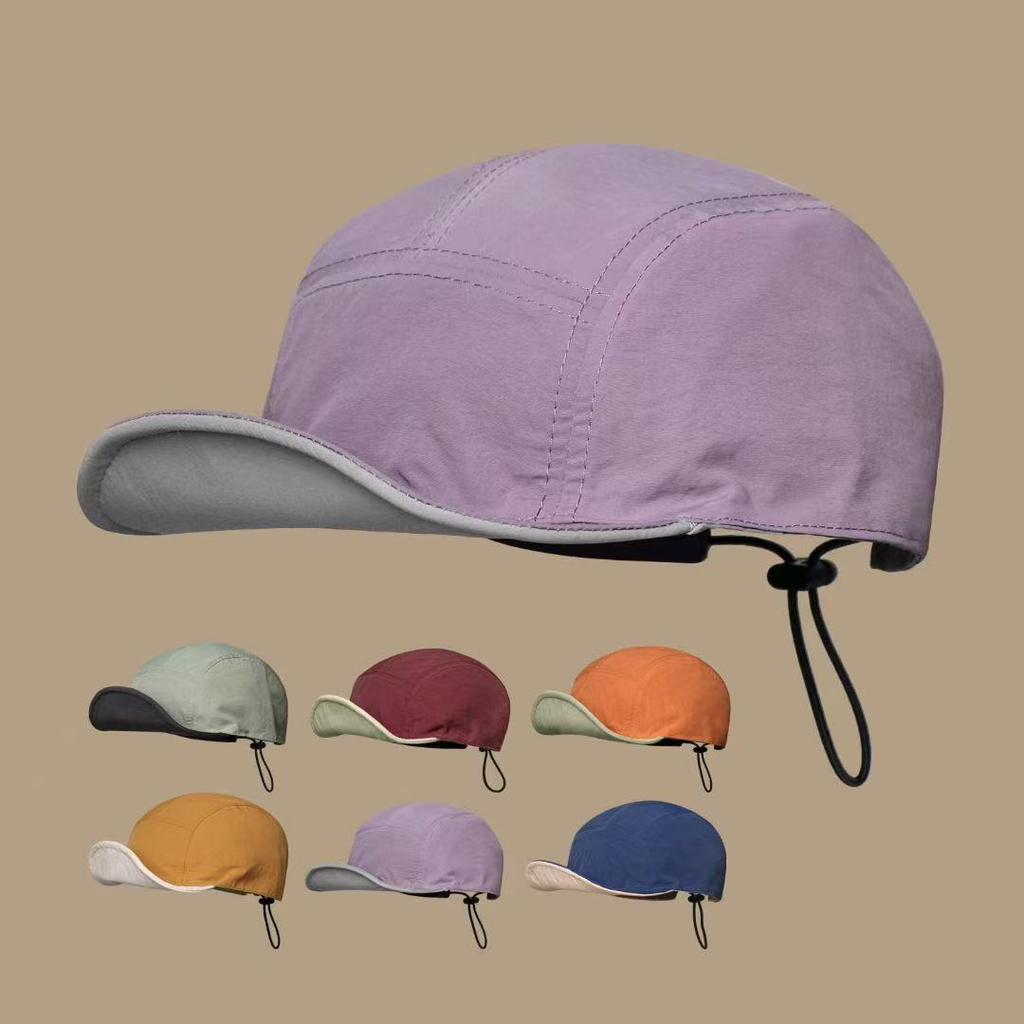 1Pc Fashion Color Block Reversible Baseball Cap Men Women Summer Thin Quick Dry Sun Hat Breathable Casual Sun Camping Runing Cap