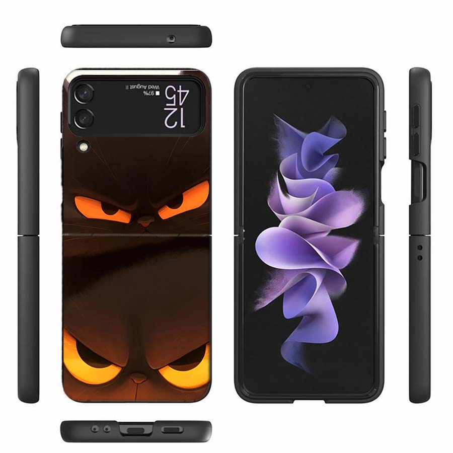Compass Map Voyage Phone Case For Samsung Z Flip 6 7 5G Z Flip 5 Galaxy Z Flip 3 4 5G ZFlip Shockproof Hard Cover TPU PC Coque C
