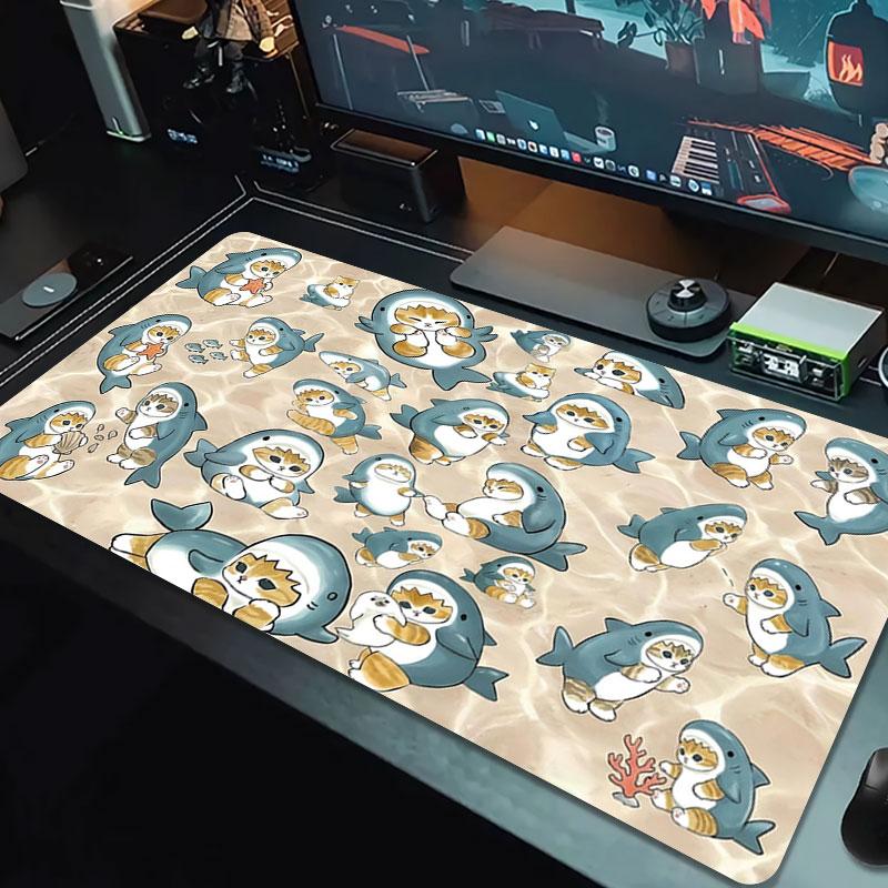 Mofusand Large Size Mouse Pad Large Gaming Table Cushion Non-slip Laptop Tablet Big Mousepad XXL Mat Mini PC Playmat With Lock edge