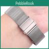 Stainless Watch Steel Watchband Milanese Bracelet Silver Black Women Men Strap 16mm 24mm Metal Watchband Deployment Clasp