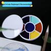 White Round Acrylic Watercolor Palette with Lid, Seven Sections
