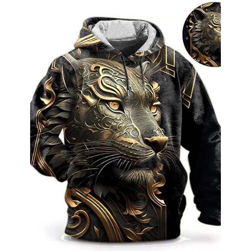 Kapuzenpullover mit langen Ärmeln - Gemustertes Kleidungsstück - Geeignet für Männer und Frauen - Streetwear lässiger lockerer Kapuzenpullover